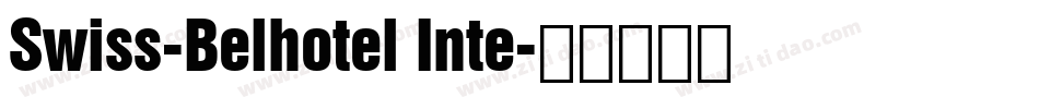 Swiss-Belhotel Inte字体转换